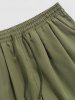 Side Slit Plain Vacation Bermuda Shorts -  