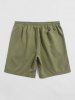 Short Bermudas de Vacances Simple à Fente Latérale - Vert profond M