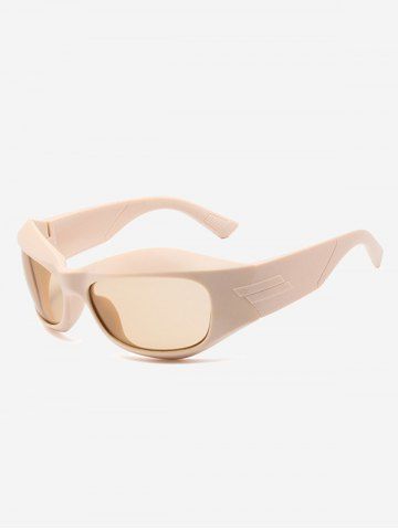 Outdoor Sports Techwear Wraparound Sunglasses - BEIGE