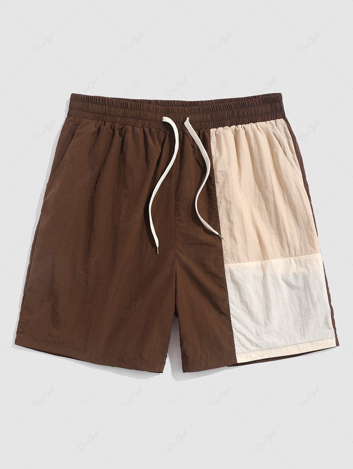 Shops Colorblock Drawstring Casual Shorts  