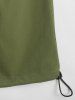 Flap Pocket Side Drawstring Parachute Cargo Pants -  