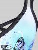 Plus Size & Curve Crisscross Butterfly Print Sundress -  