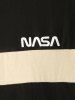 Colorblock Two Tone Letter 100% Cotton T Shirt -  