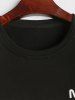 Colorblock Two Tone Letter 100% Cotton T Shirt -  