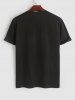 Colorblock Two Tone Letter 100% Cotton T Shirt -  