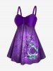 Gothic Rose Tribal Print Modest Tankini Swimsuit -  