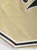 California Letter Striped Drawstring Sweat Baseball Shorts -  
