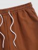 Short de Base Décontracté en Couleur Unie - Rouge Lave S