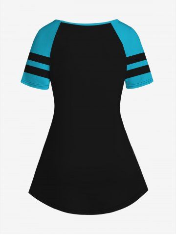 Gothic Skull Print Short Sleeve T-Shirt