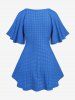 Plus Size Twist Ruched Butterfly Sleeves T-Shirt -  