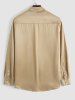 Silky Satin Long Sleeves Shirt -  