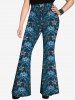 Gothic Stars Print Flare Pants -  