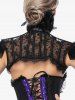 Gothic Punk Feather Shawl Feather Panel Lace Rave Costume Bolero Top -  