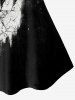 Gothic Skeleton Hand Print Lace Panel Tank Top -  