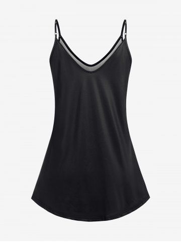 Plus Size & Curve Butterfly Splatter Paint Cami Top (Adjustable Straps)