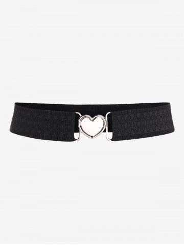 Plus Size Heart Buckle Belt Lace Grommets Cami Top