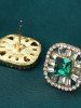 Vintage Faux Crystal Rhinestone Stud Earrings -  
