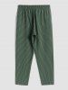 Striped Drawstring Casual Pants -  