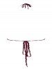 Shell Tassel Crochet Halter Bikini Top -  