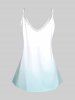 Plus Size & Curve Butterfly Print Ombre Color Cami Top -  