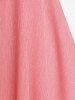 Plus Size Butterfly Sleeves Twist Handkerchief Faux Two Piece T-Shirt -  