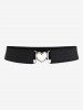 Plus Size Heart Buckle Belt Lace Grommets Cami Top -  