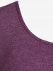 T-shirt Ajouré à Glands à Manches Courtes Grande Taille - Pourpre  M | US 10