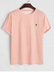 Heat Sensitive Color Shifting Pineapple Patched Design Short Sleeves T-shirt -  