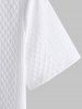 NO TEARS Letter Embroidered Textured Short Sleeves T-shirt -  