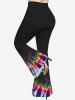 Plus Size Tie-Dye Flare Pants -  