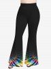 Pantalon Évasé Tie-Dye Grande Taille - Multi-A 5x | US 30-32