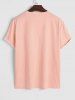 Heat Sensitive Color Shifting Pineapple Patched Design Short Sleeves T-shirt -  