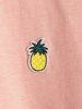 Heat Sensitive Color Shifting Pineapple Patched Design Short Sleeves T-shirt -  