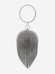 Sac de Soirée Minaudière Forme de Boule en Strass - Noir 