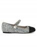 Wide Feet Glitter Gleit Two Tone Chain Pearl Decor Mary Janes -  