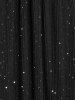 Jupe Mi-Longue Plissée de Grande Taille à Paillettes - Noir 3X | US 22-24