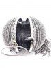 Sac de Soirée Minaudière Forme de Boule en Strass - Noir 