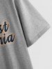 100% Cotton WEST COAST Colorblock Two Tone Tee -  