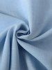 Chemise de Base Décontractée en Couleur Unie à Manches Courtes - Bleu clair XXL