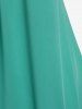 Plus Size Lace Trim Ruched Short Sleeve T-Shirt -  