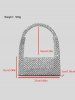 Beading Foldover Evening Party Shoulder Bag -  