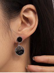 Vintage Faux Crystal Decor Drop Earrings -  