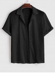 Chemise de Plage Evidée Transparente - Noir L