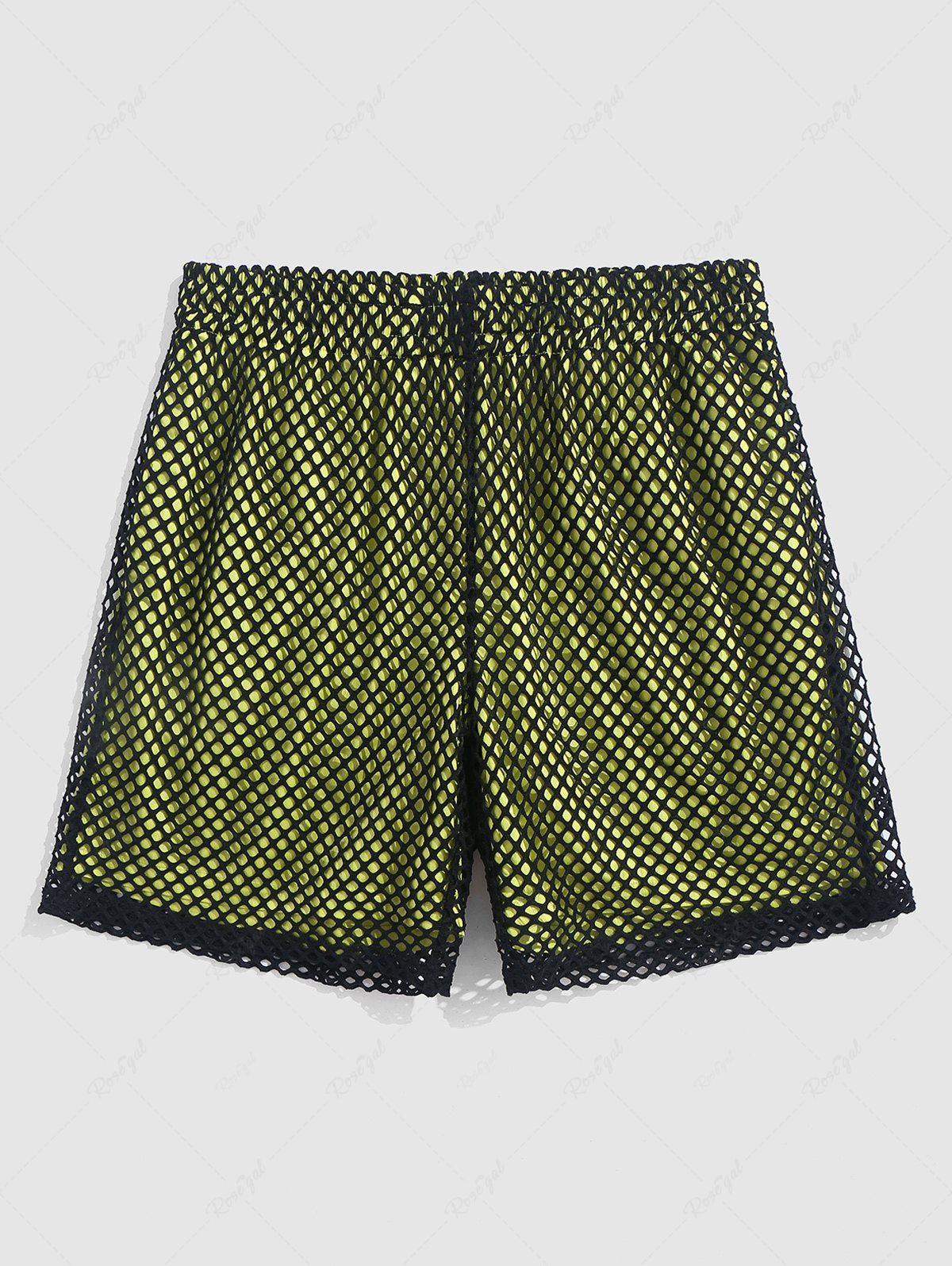 Outfit Hollow Out Mesh Double-layered Casual Shorts  