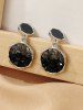 Vintage Faux Crystal Decor Drop Earrings -  