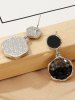 Vintage Faux Crystal Decor Drop Earrings -  