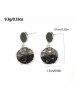 Vintage Faux Crystal Decor Drop Earrings -  