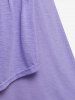 Plus Size High Low Belt Surplice T-shirt -  
