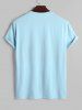 Paris Pattern Colorblock Short Sleeves T-shirt -  