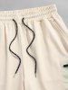 Colorblock Zip Pocket Design Sports Cargo Shorts -  